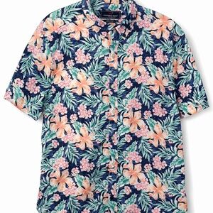 Vineyard Vines Hawaiian Shirt Button Up XXL Tropical Beach Vacation